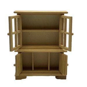 Wooden Dollhouse Furniture Unpainted Chest 5 1/2 In Cabinet EHI